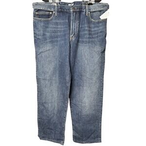 Lands‎ End Square Rigger Men's Jeans Blue Denim 36x30 Straight Leg Waist Adjust